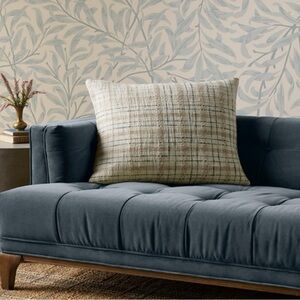 Plaid Accent Pillow case in Cream and Brown